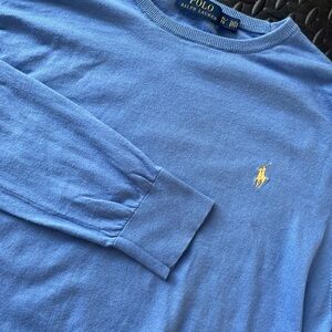 Polo Ralph Lauren Cable-Knit Cotton-Cashmere Crewneck Sweater - Oxford Blue XL